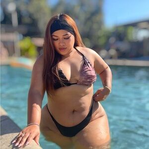 Stylish Black and Pink Bikini